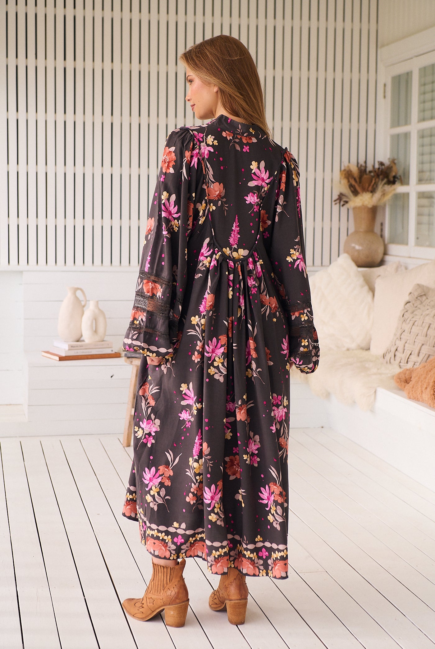 JAASE | MONARCH BLOOM BOHEME MIDI DRESS | Bohemian Love Runway