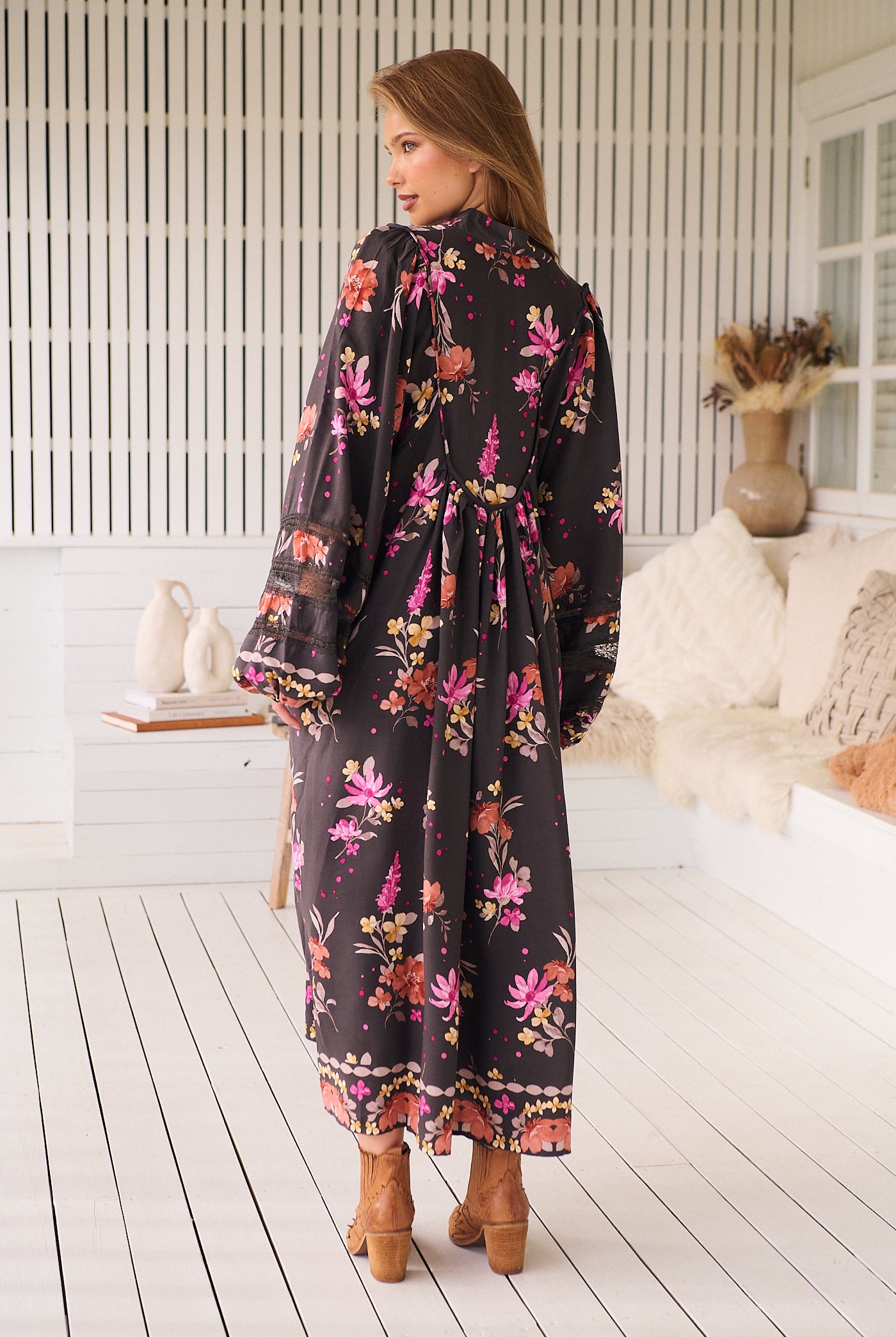 JAASE | MONARCH BLOOM BOHEME MIDI DRESS | Bohemian Love Runway
