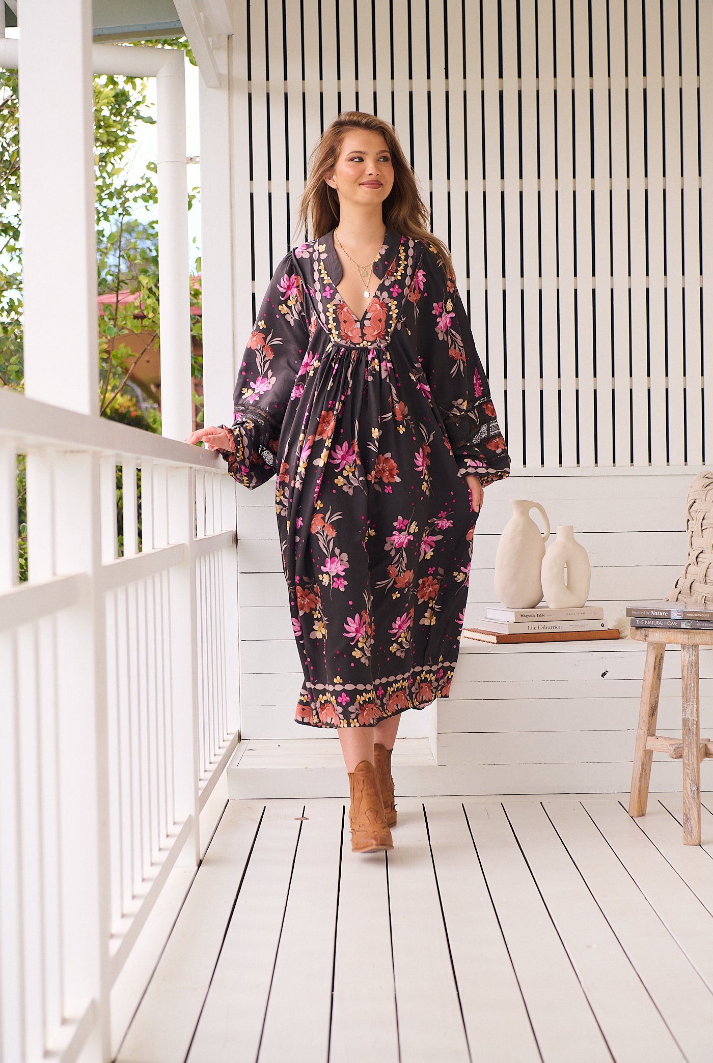 JAASE | MONARCH BLOOM BOHEME MIDI DRESS | Bohemian Love Runway