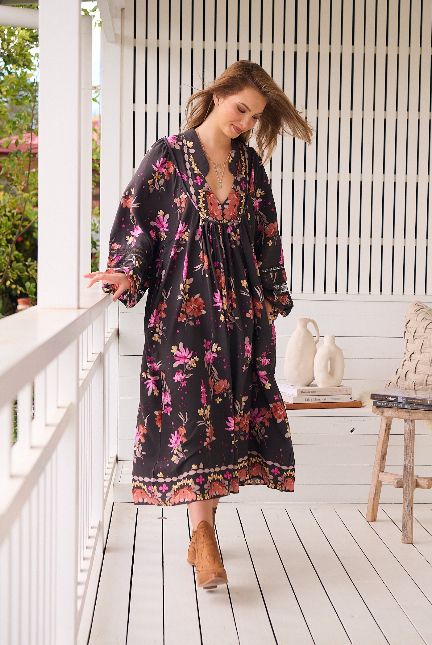JAASE | MONARCH BLOOM BOHEME MIDI DRESS | Bohemian Love Runway