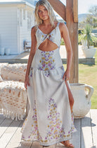 JAASE | DAYLILIES WHITE LINEN BIANCA MAXI DRESS | Bohemian Love Runway