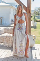 JAASE | DAYLILIES WHITE LINEN BIANCA MAXI DRESS | Bohemian Love Runway