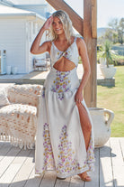 JAASE | DAYLILIES WHITE LINEN BIANCA MAXI DRESS | Bohemian Love Runway