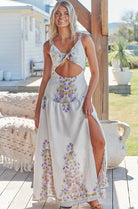 JAASE | DAYLILIES WHITE LINEN BIANCA MAXI DRESS | Bohemian Love Runway