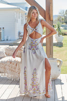 JAASE | DAYLILIES WHITE LINEN BIANCA MAXI DRESS | Bohemian Love Runway
