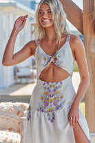 JAASE | DAYLILIES WHITE LINEN BIANCA MAXI DRESS | Bohemian Love Runway