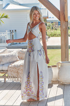 JAASE | DAYLILIES WHITE LINEN BIANCA MAXI DRESS | Bohemian Love Runway