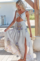 JAASE | DAYLILIES WHITE LINEN BIANCA MAXI DRESS | Bohemian Love Runway