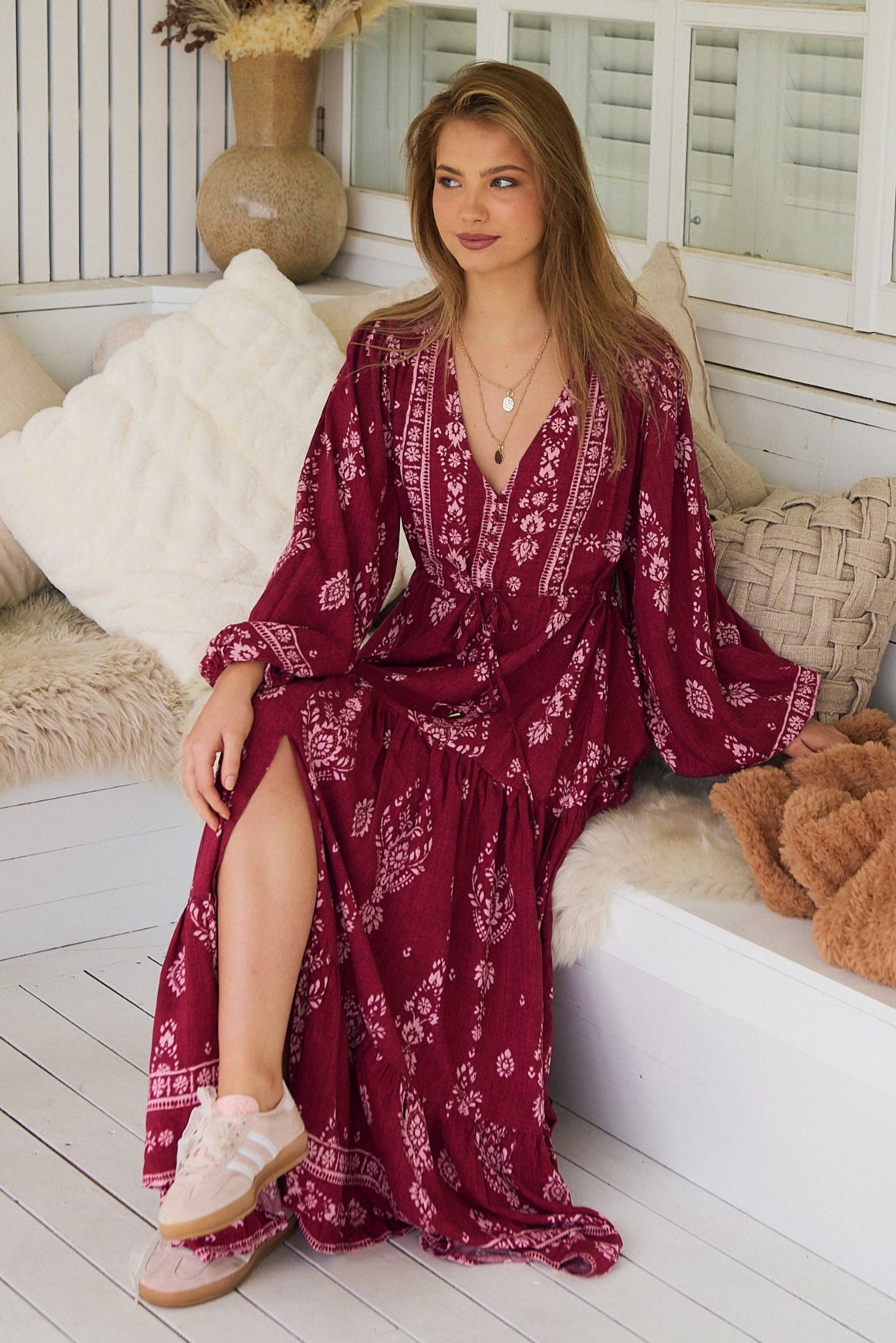 JAASE | RHUBARB KIVA TERESA MAXI DRESS | Bohemian Love Runway