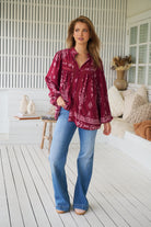JAASE | RHUBARB KIVA BEE BLOUSE | Bohemian Love Runway