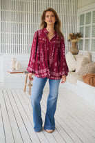 JAASE | RHUBARB KIVA BEE BLOUSE | Bohemian Love Runway