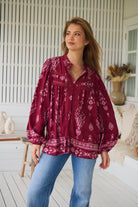 JAASE | RHUBARB KIVA BEE BLOUSE | Bohemian Love Runway
