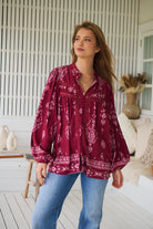 JAASE | RHUBARB KIVA BEE BLOUSE | Bohemian Love Runway
