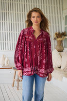 JAASE | RHUBARB KIVA BEE BLOUSE | Bohemian Love Runway