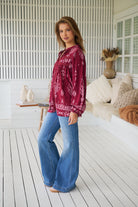 JAASE | RHUBARB KIVA BEE BLOUSE | Bohemian Love Runway