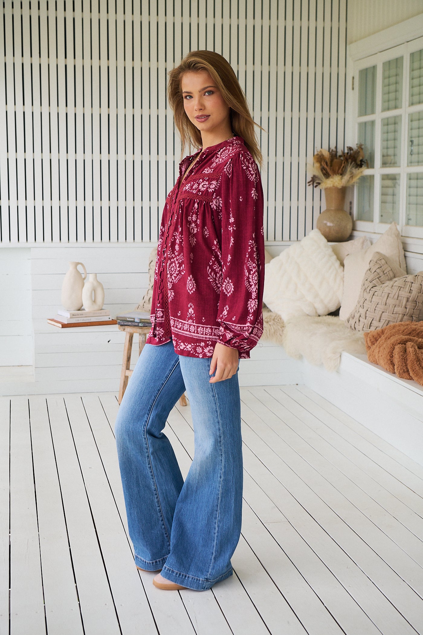 JAASE | RHUBARB KIVA BEE BLOUSE | Bohemian Love Runway
