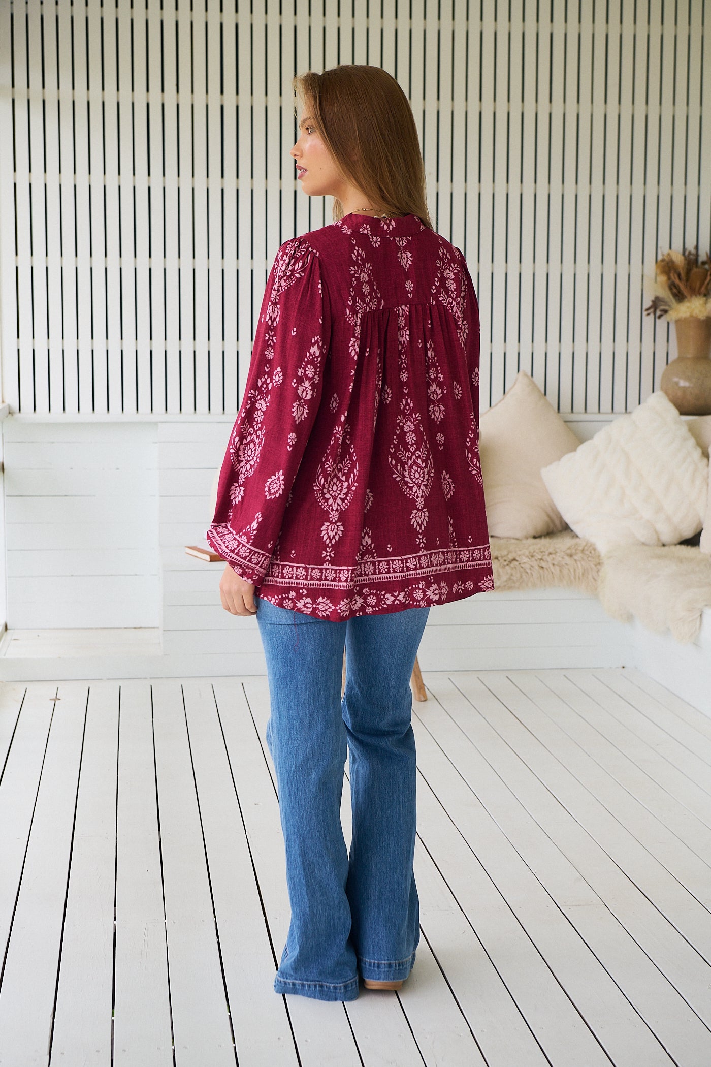 JAASE | RHUBARB KIVA BEE BLOUSE | Bohemian Love Runway