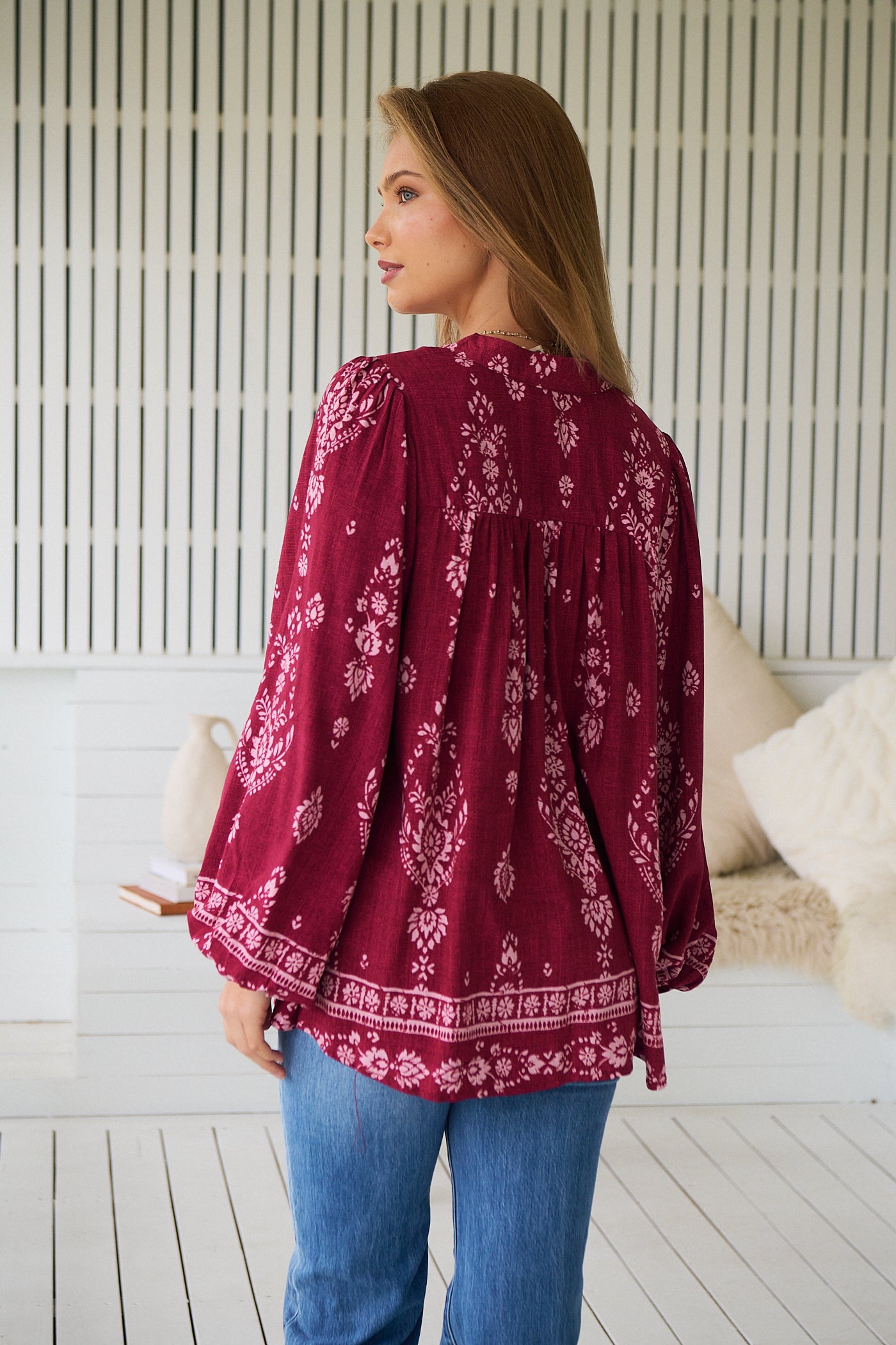 JAASE | RHUBARB KIVA BEE BLOUSE | Bohemian Love Runway