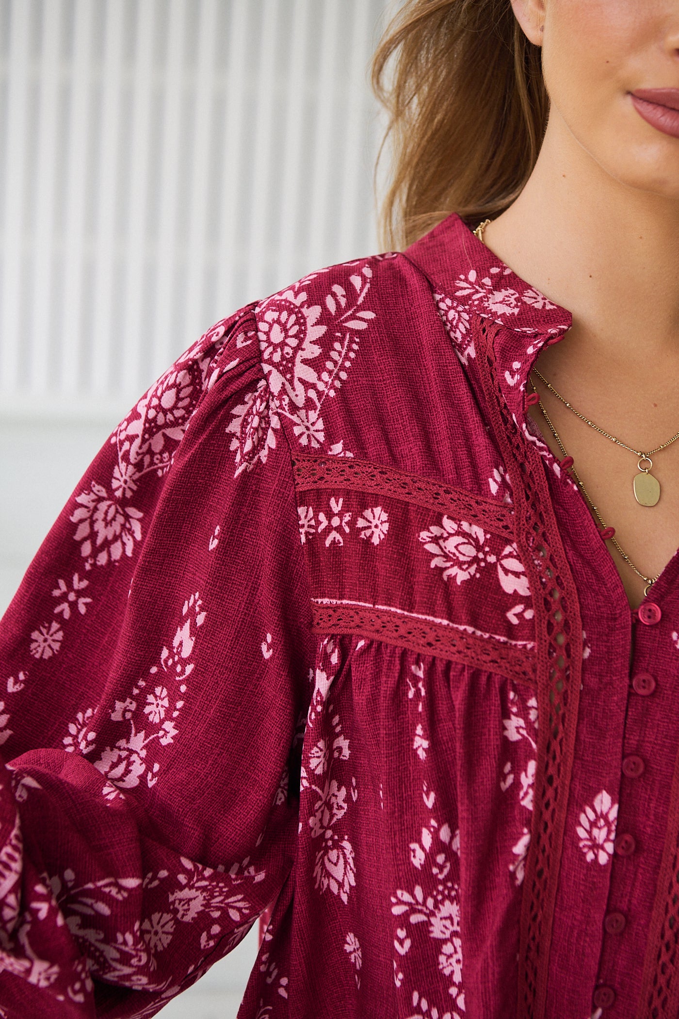 JAASE | RHUBARB KIVA BEE BLOUSE | Bohemian Love Runway