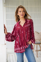 JAASE | RHUBARB KIVA BEE BLOUSE | Bohemian Love Runway
