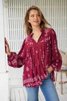 JAASE | RHUBARB KIVA BEE BLOUSE | Bohemian Love Runway