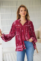 JAASE | RHUBARB KIVA BEE BLOUSE | Bohemian Love Runway