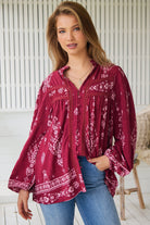 JAASE | RHUBARB KIVA BEE BLOUSE | Bohemian Love Runway
