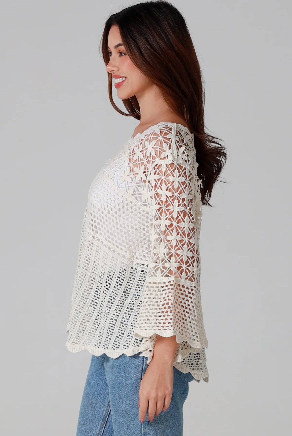 WILLOW | CHLOE CROCHET TOP CREAM | Bohemian Love Runway