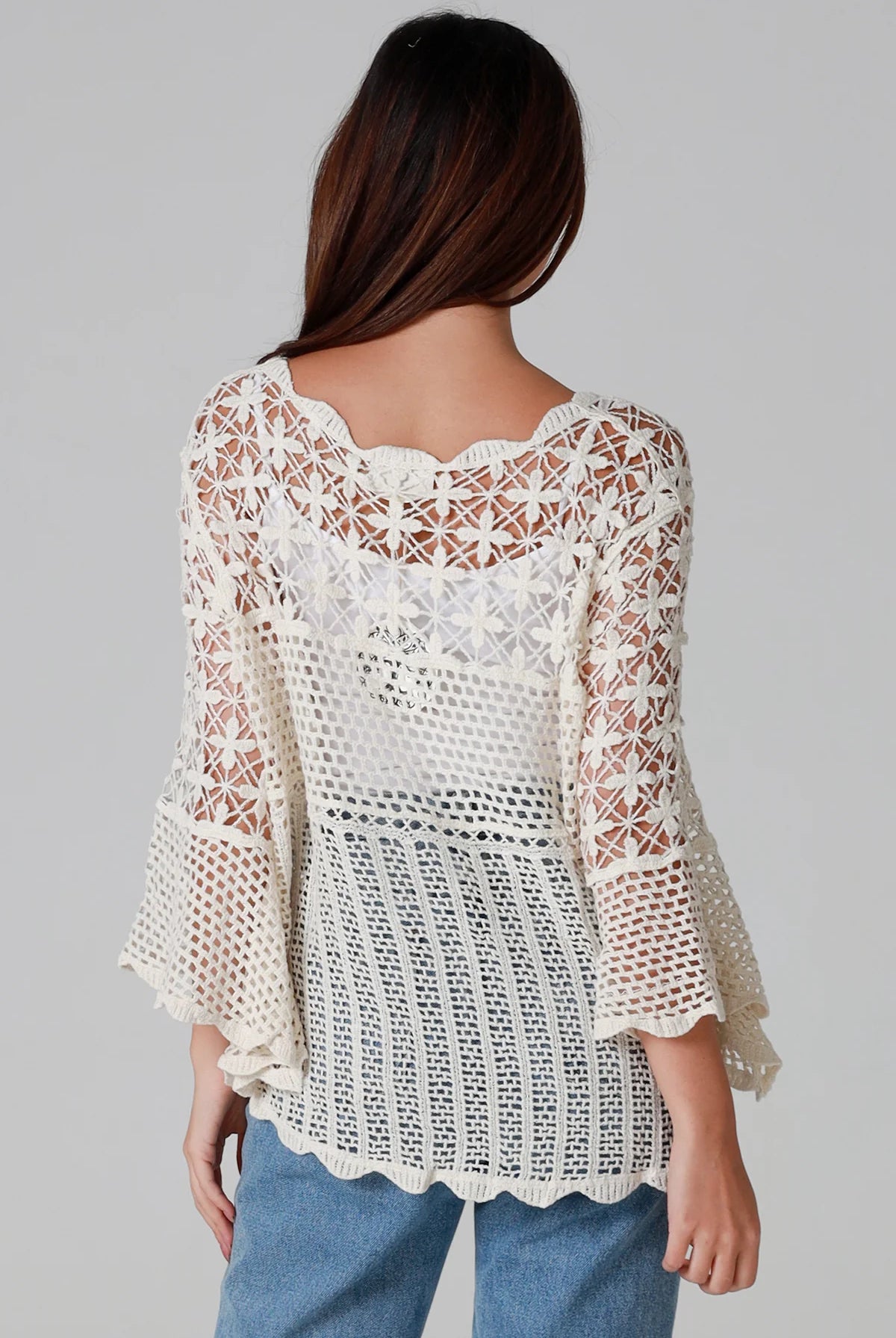 WILLOW | CHLOE CROCHET TOP CREAM | Bohemian Love Runway