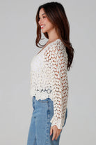 WILLOW | DAISY COTTON CROCHET CARDIGAN CREAM | Bohemian Love Runway
