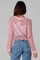 WILLOW | DAISY COTTON CROCHET CARDIGAN PINK | Bohemian Love Runway