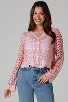 WILLOW | DAISY COTTON CROCHET CARDIGAN PINK | Bohemian Love Runway