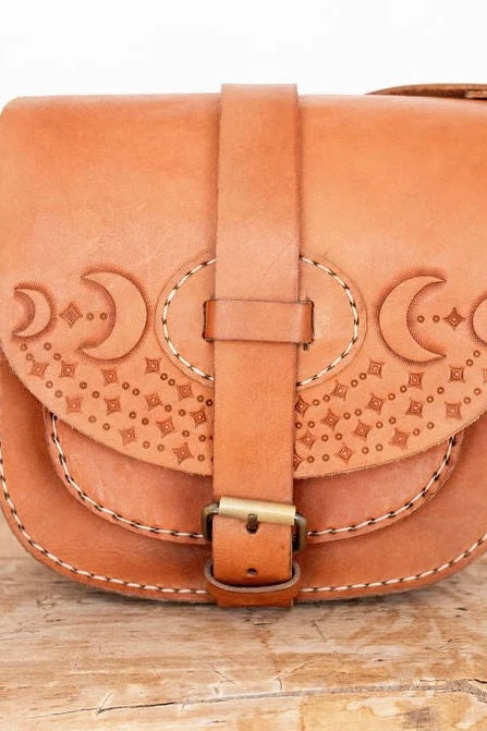 HOBO AND HATCH | LA LUNE CROSS BODY BAG VINTAGE TAN | Bohemian Love Runway