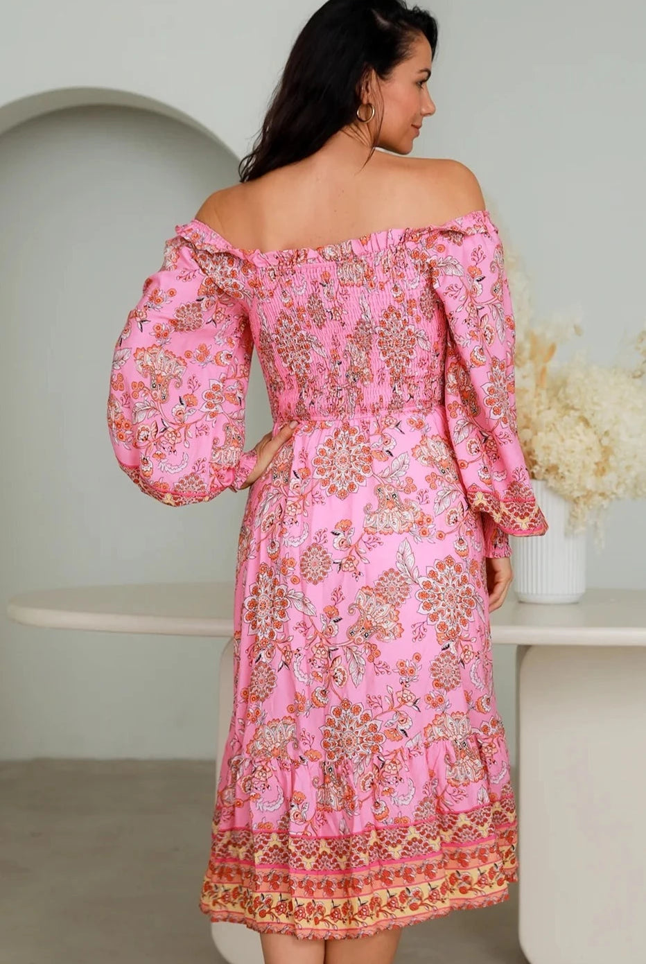 DREAMCATCHER | EDEN LONG SLEEVE MIDI DRESS | Bohemian Love Runway