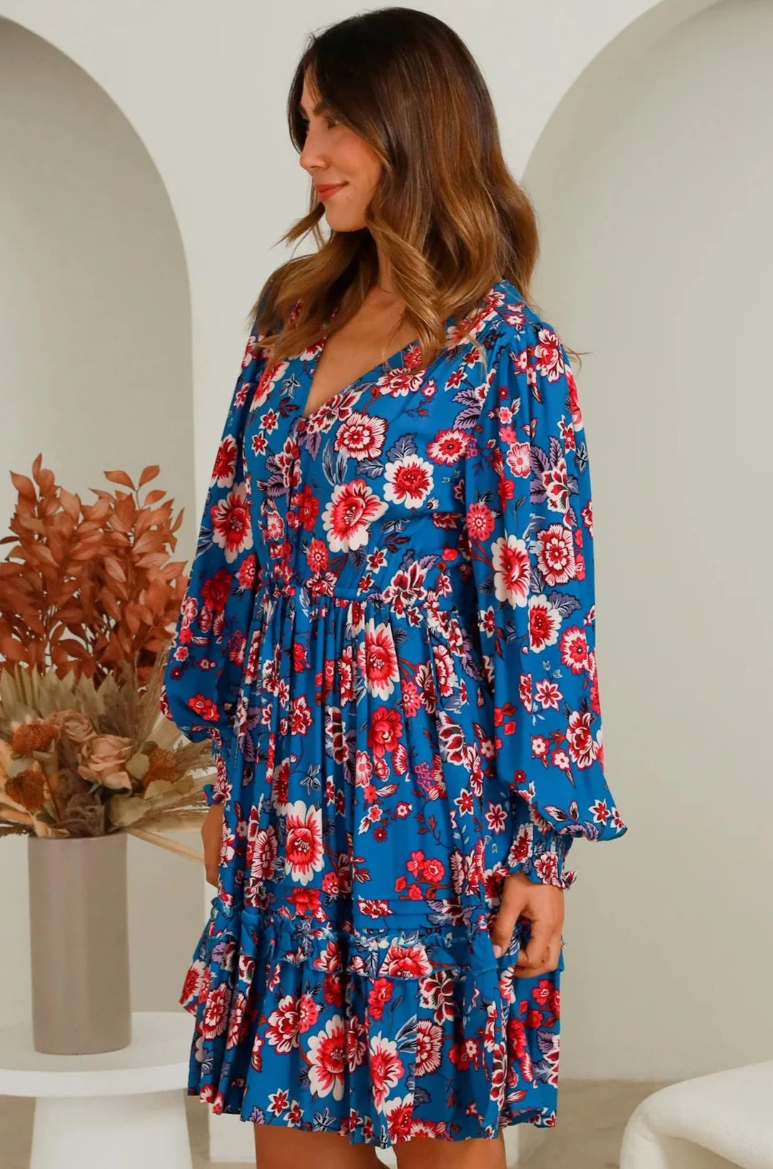 DREAMCATCHER | SOPHIE V- NECK MINI DRESS | Bohemian Love Runway