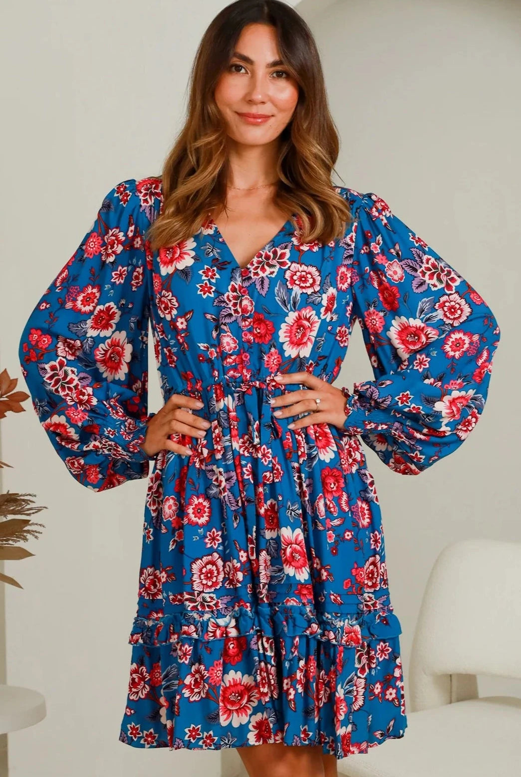 DREAMCATCHER | SOPHIE V- NECK MINI DRESS | Bohemian Love Runway