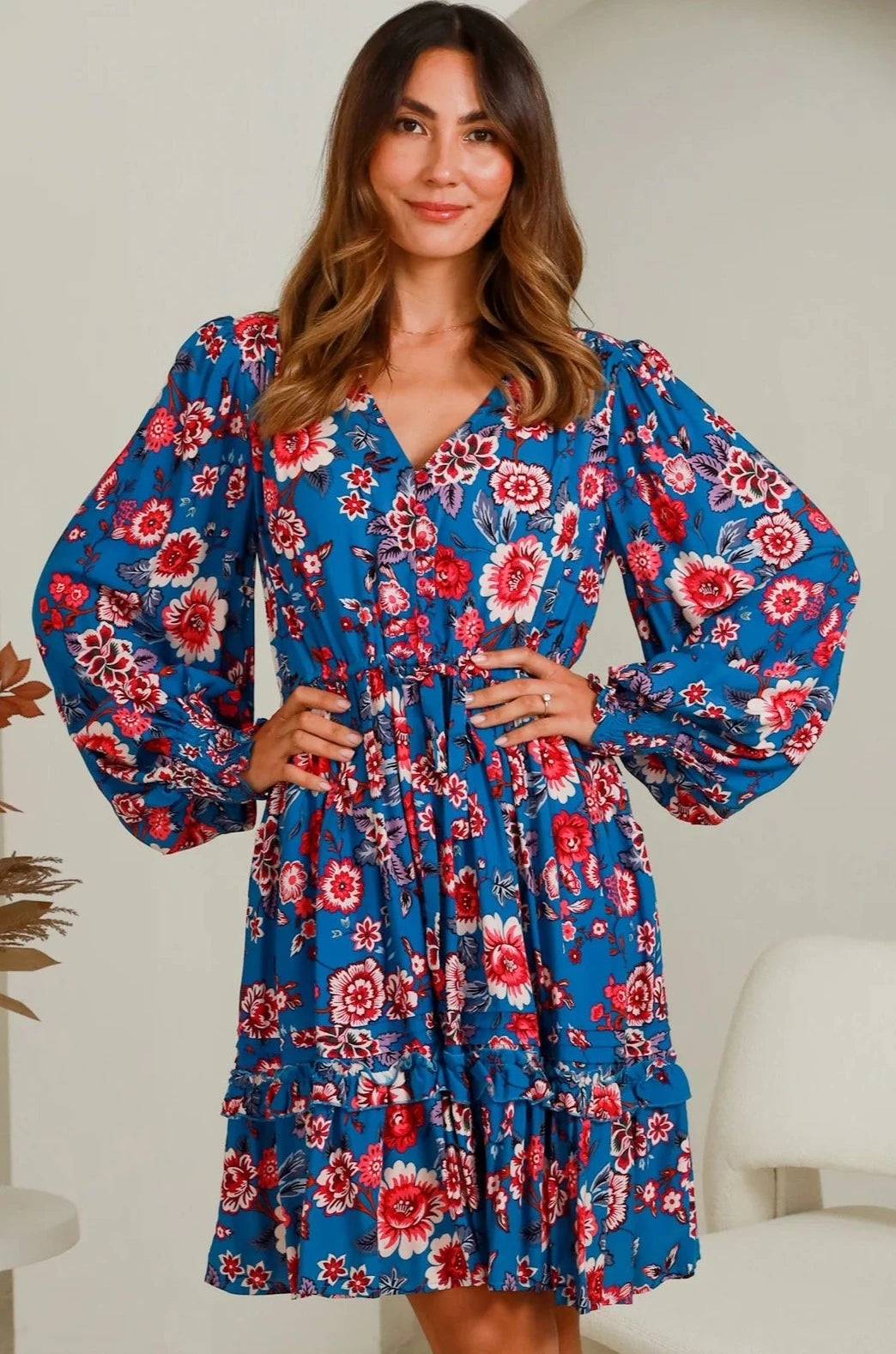 DREAMCATCHER | SOPHIE V- NECK MINI DRESS | Bohemian Love Runway