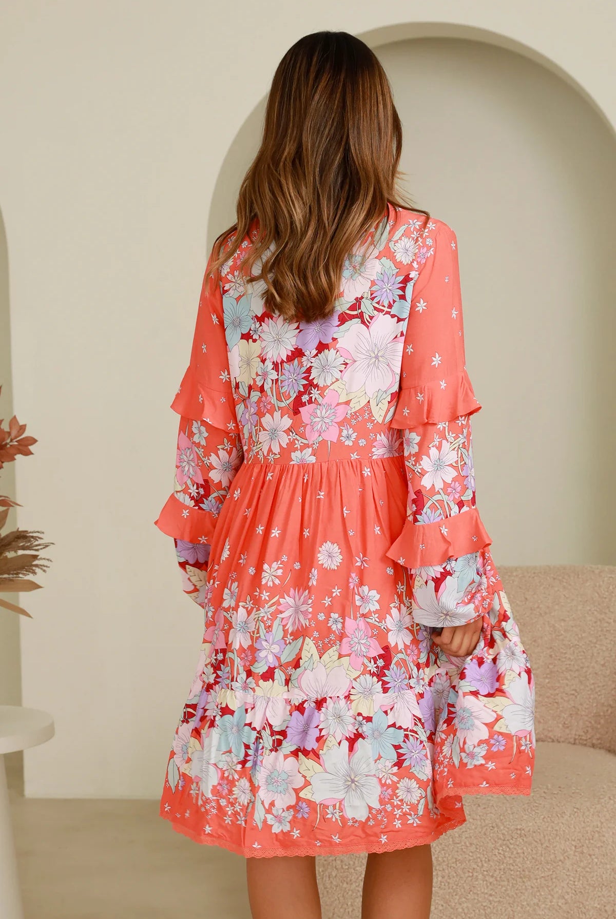 DREAMCATCHER | MELODY LONG SLEEVE MINI DRESS | Bohemian Love Runway