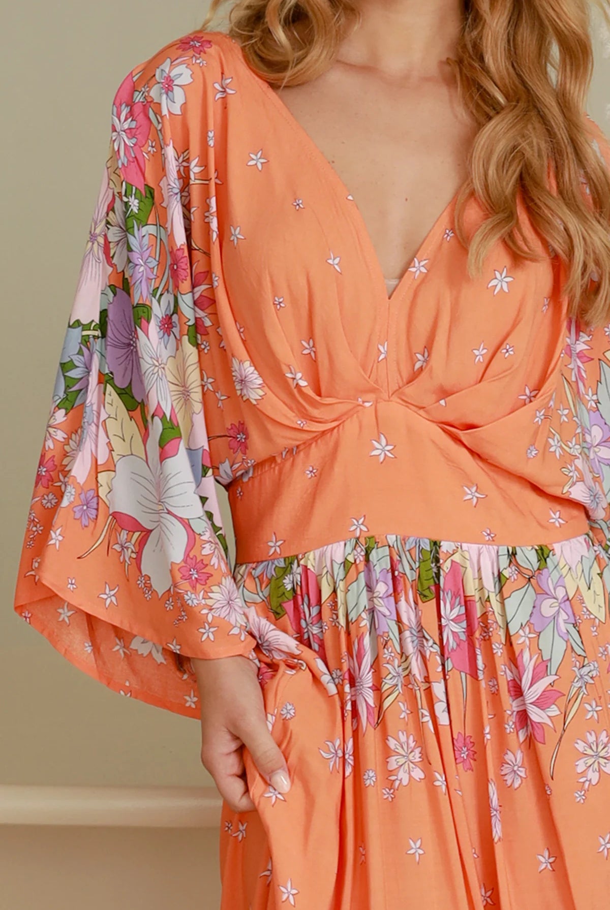 DREAMCATCHER | ELOISE V-NECK MAXI DRESS | Bohemian Love Runway