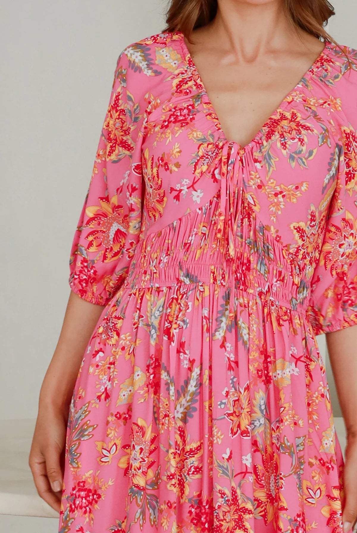 DREAMCATCHER | SINTRA V-NECK MAXI DRESS | Bohemian Love Runway