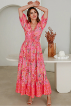 DREAMCATCHER | SINTRA V-NECK MAXI DRESS | Bohemian Love Runway
