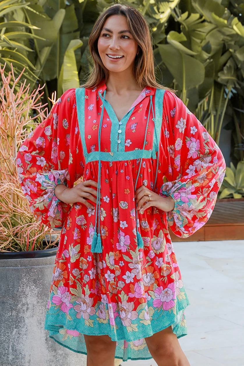 DREAMCATCHER | CLAUDETTE LONG SLEEVE MINI DRESS | Bohemian Love Runway