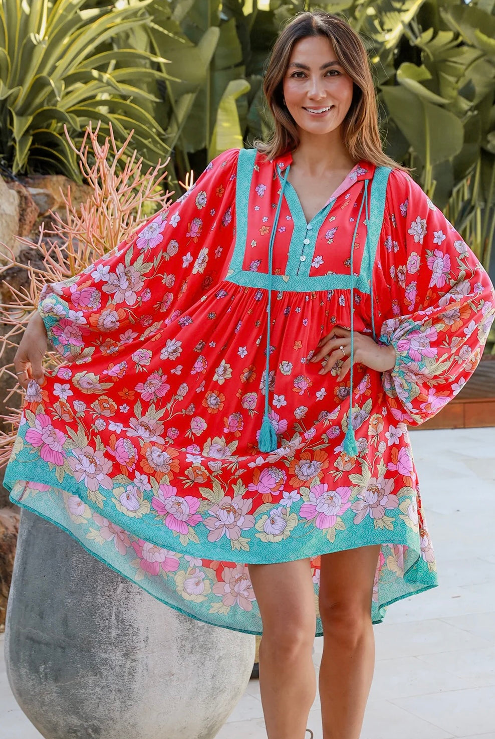 DREAMCATCHER | CLAUDETTE LONG SLEEVE MINI DRESS | Bohemian Love Runway