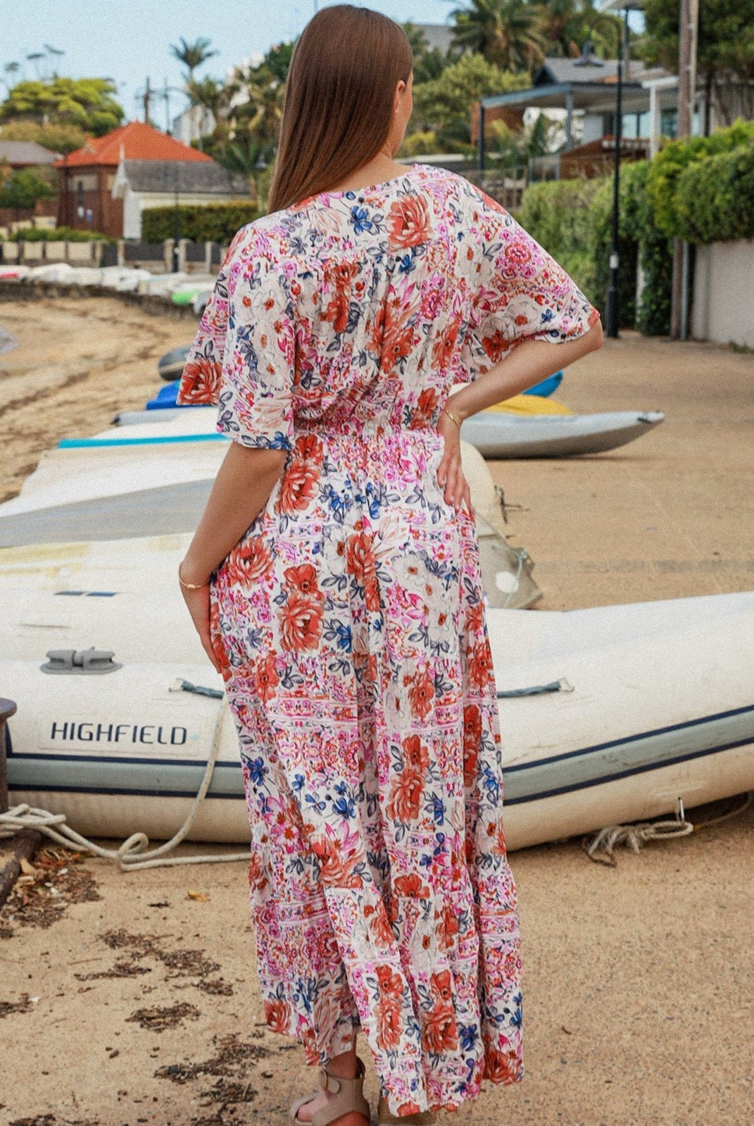 DREAMCATCHER | NOVA V-NECK MAXI DRESS | Bohemian Love Runway