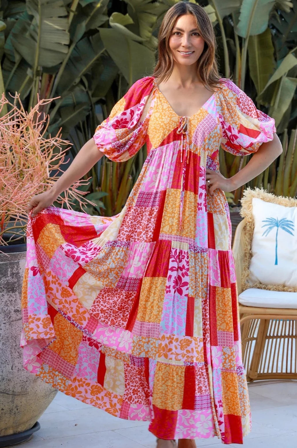 DREAMCATCHER | RUBY V-NECK MAXI DRESS | Bohemian Love Runway