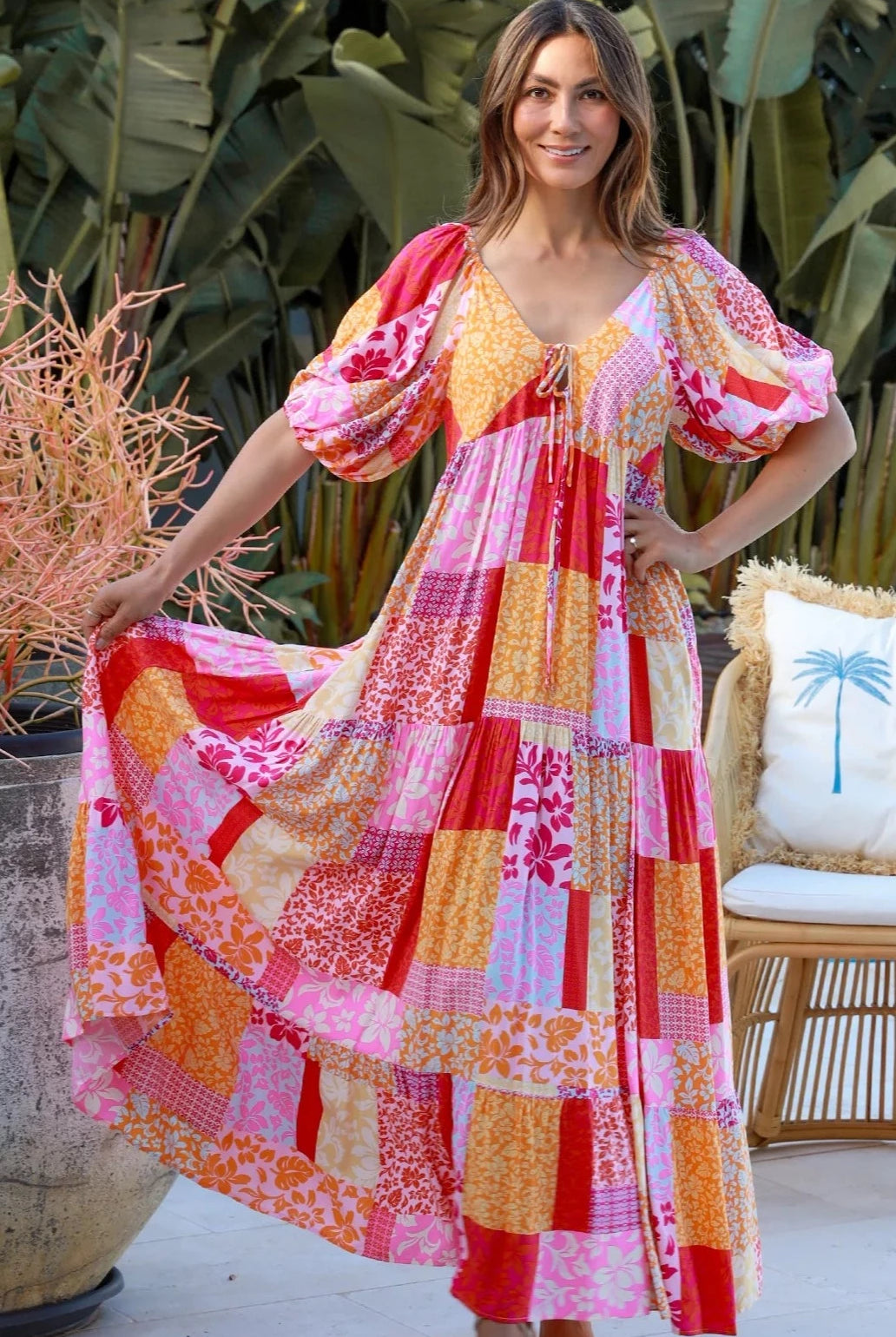 DREAMCATCHER | RUBY V-NECK MAXI DRESS | Bohemian Love Runway