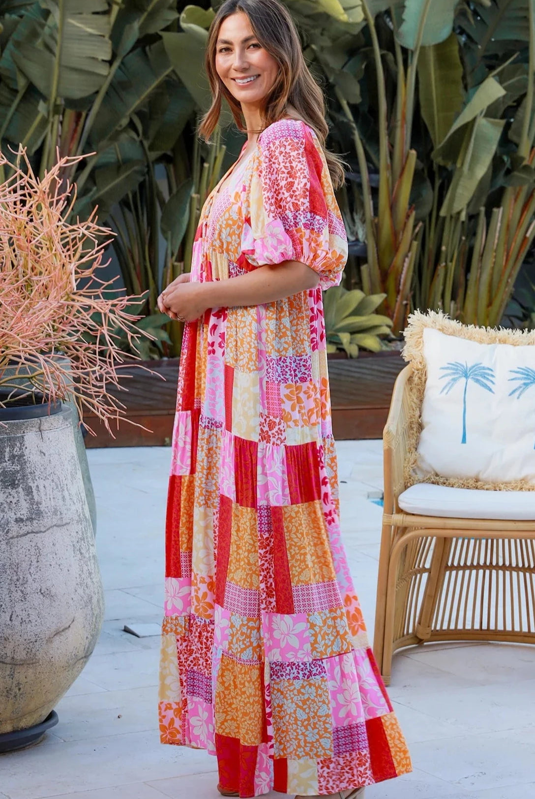 DREAMCATCHER | RUBY V-NECK MAXI DRESS | Bohemian Love Runway