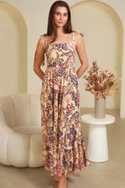 DREAMCATCHER | MATILDA TIE SHOULDER MAXI DRESS | Bohemian Love Runway