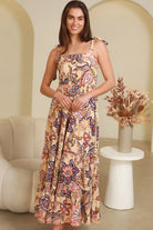 DREAMCATCHER | MATILDA TIE SHOULDER MAXI DRESS | Bohemian Love Runway