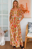 DREAMCATCHER | EVITA V-NECK MAXI DRESS | Bohemian Love Runway
